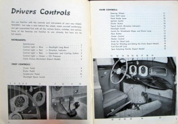 Volkswagen Beetle 1950 Owner Manual (7224)